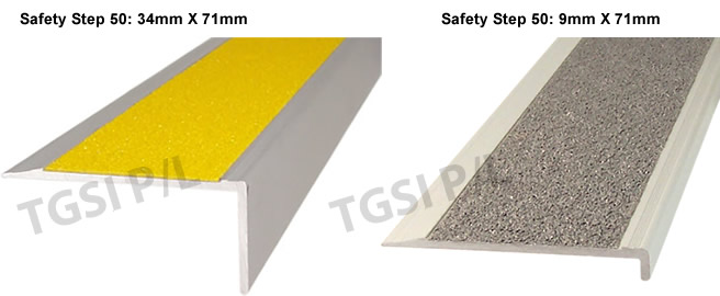 SafeSTEP 50 Aluminium safety step edge/ nosing. Australia Wide